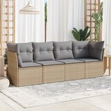 vidaXL 4-dijelni set vrtnih sofa s jastucima bež od poliratana Cijene