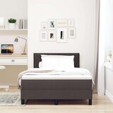 Box Postelja z vzmetnico z vzmetnico Temno rjava 120 x 190 cm blago, (5000126201) | Shoptok.si