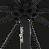  Vrtni suncobran S LED lampica Crna 395 x 395 x 245 cm Poliester | Eponuda.com