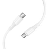  Kabl USB C na USB C Hoco 3A 60W 1 m X120 beli | ePonuda.com