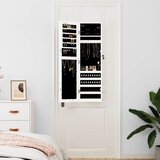  Zidni ormarić za nakit s ogledalom bijeli 30 x 8,5 x 106 cm | shoptok.hr