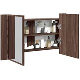  LED kupaonski ormarić s ogledalom boja hrasta 80x12x45 akrilni | shoptok.hr