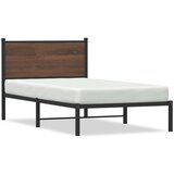 Metalni okvir kreveta s uzglavljem smeđa boja hrasta 100x190 cm | shoptok.hr