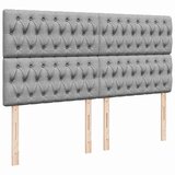 vidaXL Otomanski posteljni okvir z vzmetnico siv 180x200 cm blago | Shoptok.si