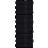 vidaXL Brisače 10 kos črna 30x30 cm 360 g/m² 100% bombaž | Shoptok.si
