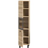 MID.YOU Srednje Visoka Omara Boston, Barva Hrasta S Steklom | Shoptok.si