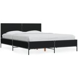 Furnova Posteljni okvir črn 120x190 cm inženirski les in kovina, (21934069) | Shoptok.si