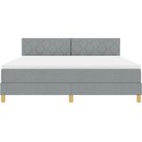  LED Box Spring Krevet Svijetlo siva 180 x 200 cm tkanina | shoptok.hr