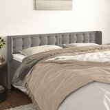  Uzglavlje s ušima svjetlosivo 163x16x78/88 cm baršunasto | shoptok.hr