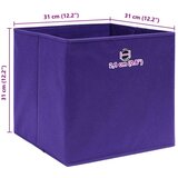 vidaXL Škatle za shranjevanje 4 kosi vijolične 32x32x32 cm blago | Shoptok.si
