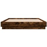  Posteljni okvir dimljeni hrast 160x200 cm inženirski les | Shoptok.si
