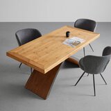 Bessagi Home jedilna miza laurien, masiven bor, jeklo | Shoptok.si