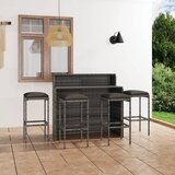  5-dijelni vrtni barski set s jastucima sivi | shoptok.hr