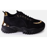 Gemre Black sneakers with gold accent Lodgeville | shoptok.hr