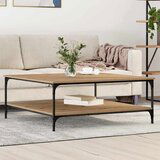 vidaXL Klubska miza artisan hrast 100 x 100 x 40 cm Konstruiran les Cene
