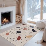 Mila Home Kremno bel pralen tekač 60x230 cm Cracked Terrazzo – | Shoptok.si