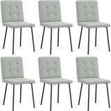 Maison Chic Jedilni stoli - Vzorci stoli 6 kosov svetlo siv žamet A1295, (22031623) | Shoptok.si