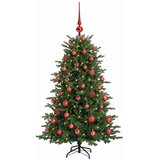  Umjetno božićno drvce s kuglicom 150 cm 150 LED lampica - 150 cm s LED-ima i crvenim lopticama | shoptok.hr