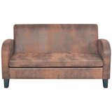 vidaXL Dvosjed od Umjetne Brušene Kože Smeđi | shoptok.hr