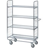 HelgeNyberg Mrežast voziček SERIJE 100, 4 police, DxŠxV 930 x 460 x 1585 mm | Shoptok.si