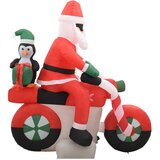 Djed Mraz na napuhavanje na motociklu LED IP44 160 cm | shoptok.hr