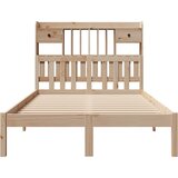 s regalom za knjige bez madraca 135x190 cm od borovine | shoptok.hr