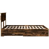  Krevetna konstrukcija s ladicama Dimljeni hrast 140 x 190 cm | shoptok.hr