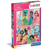 Clementoni Disney+Princeze 2x60 komada Supercolor puzzle - | shoptok.hr