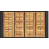  Vrtni barski stol s drvenom pločom crni 145x80x110 cm poliratan | shoptok.hr