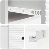  Stenski nočni omarici 2 pcs Bela visok sijaj 34,5 x 33 x 20 cm, (5000209801) | Shoptok.si