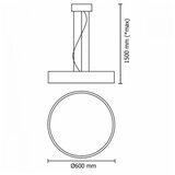 Vesta 351 VISILICA 60W 3000/4000K BELA