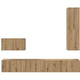 TV Kabinet za Zid 4 pcs Umjetnički hrast Konstruirano drvo | shoptok.hr