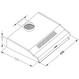  Kuhinjska napa za ispod ormarića - 50 cm napa Berdsen BE-10-A crna | shoptok.hr