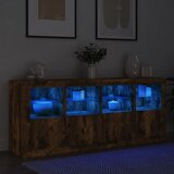  Komoda s LED svjetlima boja dimljenog hrasta 163x37x67 cm | shoptok.hr