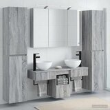  Set namještaja za kupaonicu 6 kom. Siva Sonoma | shoptok.hr