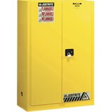 Justrite FM varnostna omara, VxŠxG 1651 x 1092 x 457 mm, ročno zapiranje vrat, za vodi škodljive snovi, rumena | Shoptok.si