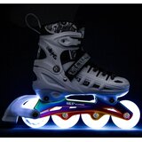 Nils Extreme 4 u 1 role i klizaljke s LED svjetlima bijele veličina L 39–42 | shoptok.hr