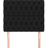 vidaXL Posteljno vzglavje 2 kosa črn 90x7x78/88 cm blago | Shoptok.si