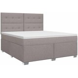  Boxspring krevet s madracem Sivosmeđa 160 x 200 cm Tkanina Smeđesiva 200 x 160 x 140.5 cm | Shoptok.si