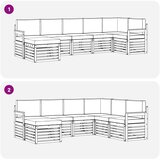  Set vanjskih sofa 6 pcs Bijela i svijetlosiva | Eponuda.ba