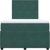  Krevet box spring s madracem tamnozeleni 120x190 cm baršunasti | shoptok.hr