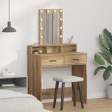 vidaXL Obrtnji hrast Drvo, MDF 79 x 41 x 140 cm Toaletni stol Cijene