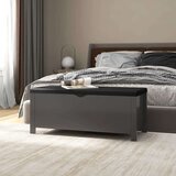 vidaXL kutija za pohranu s jastukom siva 105 x 40 x 45 cm od iverice | shoptok.hr