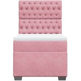  Box spring krevet s madracem ružičasti 90x190 cm baršunasti | shoptok.hr