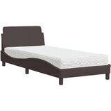  Krevet s madracem Dover tamnosmeđi 80x200 cm od tkanine | shoptok.hr