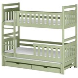Molarem Home Drveni dječji krevet na kat Klara s tri kreveta i ladicom - olive - 160x80 cm - Bez madraca | shoptok.hr