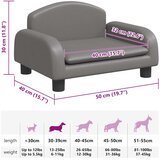  Krevet za pse sivo 50x40x30 cm od umjetne kože | shoptok.hr
