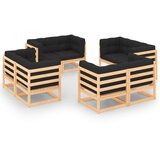 Maison Chic Seti vrtnega pohištva - Vrtna garnitura - Vrtni pohištvo set 8-delna z blazinami trdna borovina, (21800748) | Shoptok.si