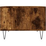 vidaXL Klubska mizica dimljeni hrast 60x50x36,5 cm inženirski les | Shoptok.si