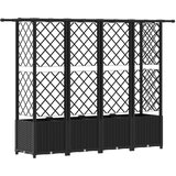  Povišeni krevet s mrežom i krovom Crna 202 x 40 x 138 cm PP | shoptok.hr